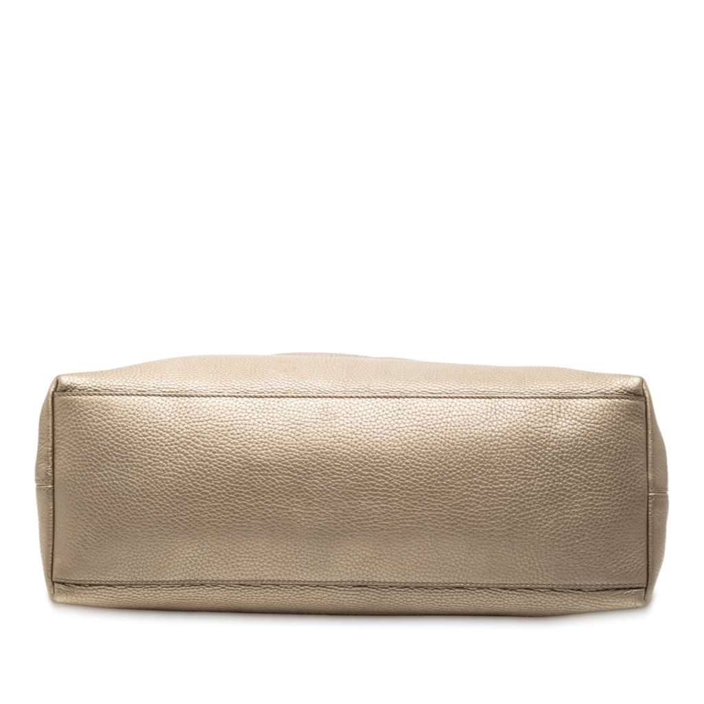 Gucci Medium Metallic Leather Soho Chain Tote - 3