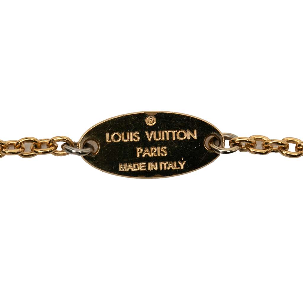 Louis Vuitton Gold Plated Essential V Necklace - 5