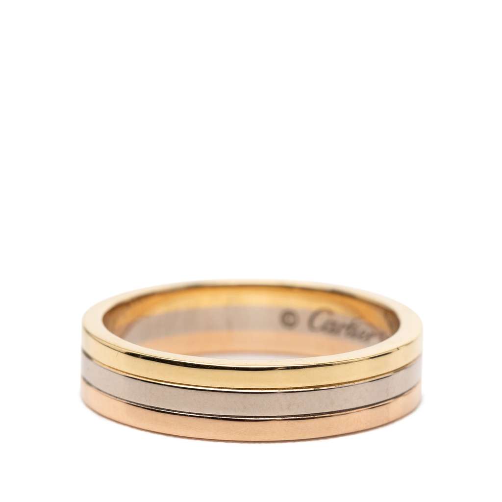 Cartier 18K Tricolor Gold Vendome Louis Cartier Wedding Band - 2