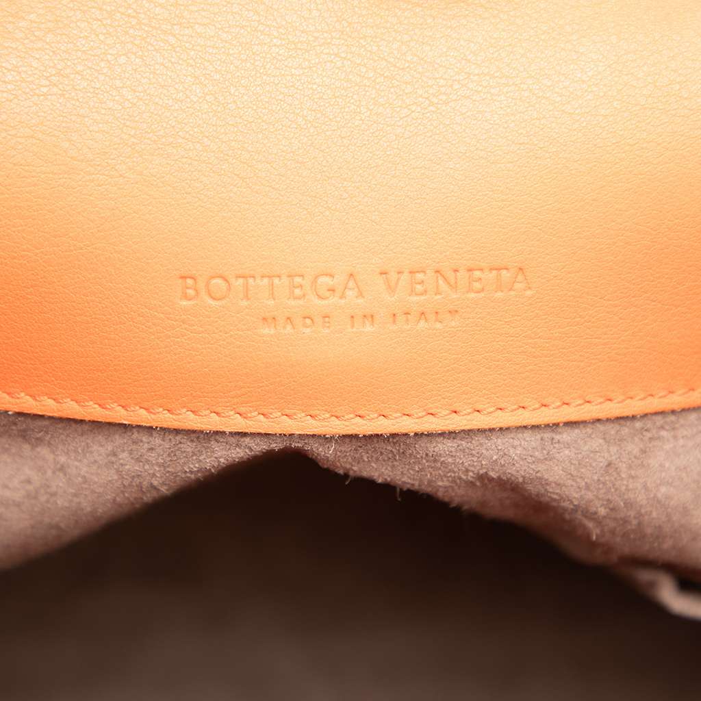 Bottega Veneta Leather Intrecciato Frame Top Handle Bag - 5