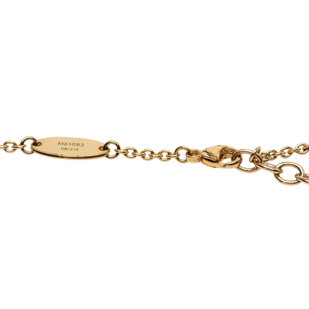 Louis Vuitton Gold Plated Essential V Pendant Necklace - 4