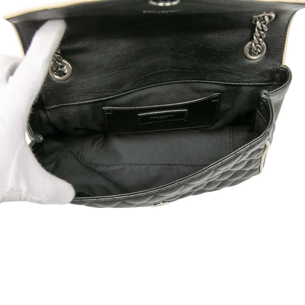 Saint Laurent Medium Calfskin Triquilt Monogram College Bag - 4