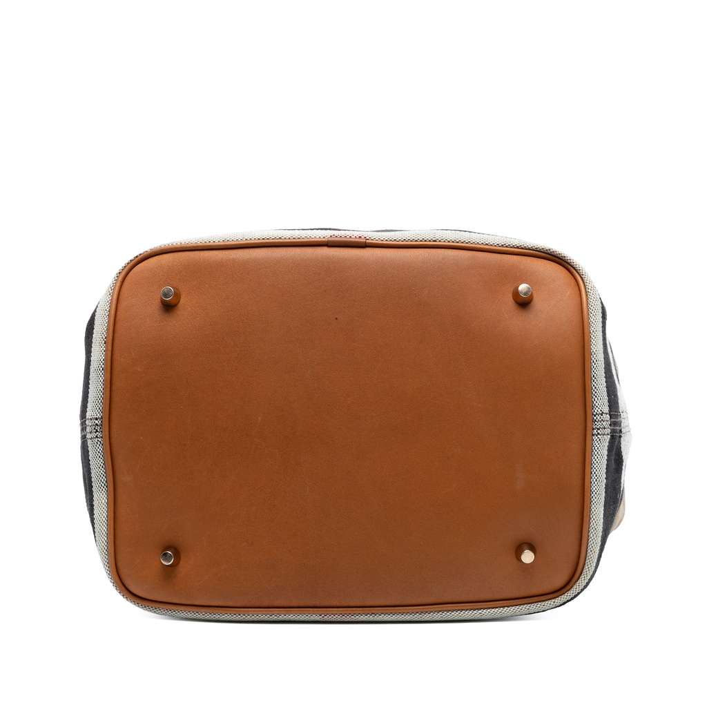 Burberry Medium Mega Check Canvas Ashby Bucket Bag - 3