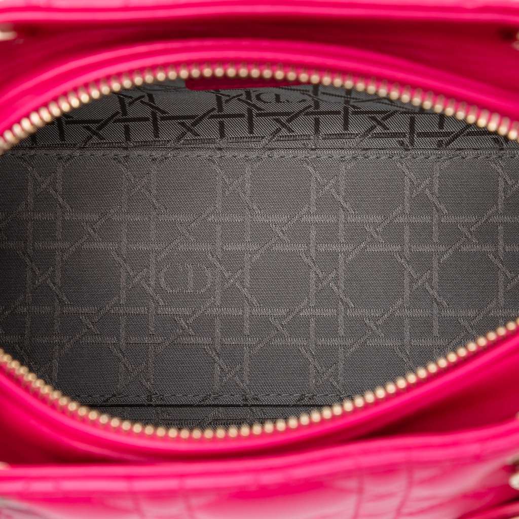 Dior Medium Lambskin Cannage Lady Dior - 4
