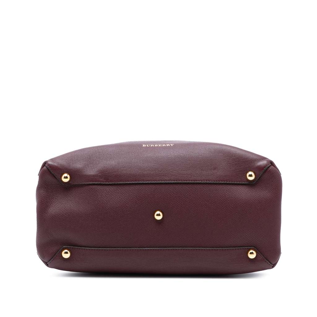 Burberry Medium Leather and House Check Banner Satchel - 3