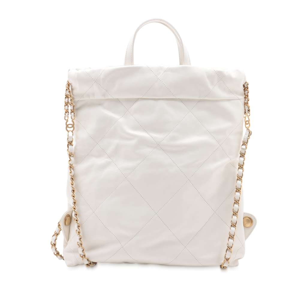 Chanel Shiny Calfskin Chanel 22 Drawstring Backpack - 2