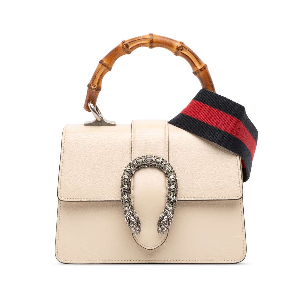 Gucci Mini Leather Bamboo Dionysus Web Satchel