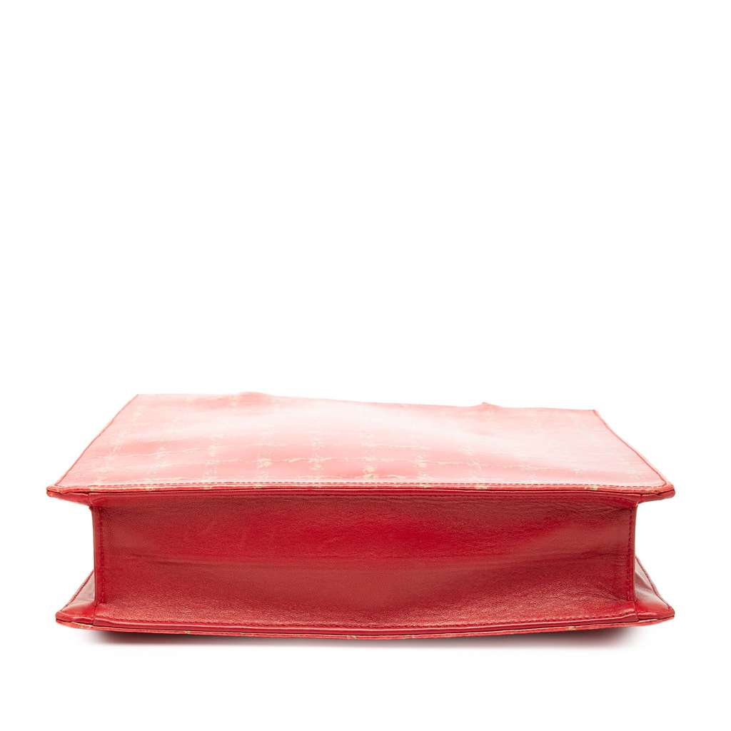 Chanel Chocolate Bar Patent Tweed Print Tote - 3