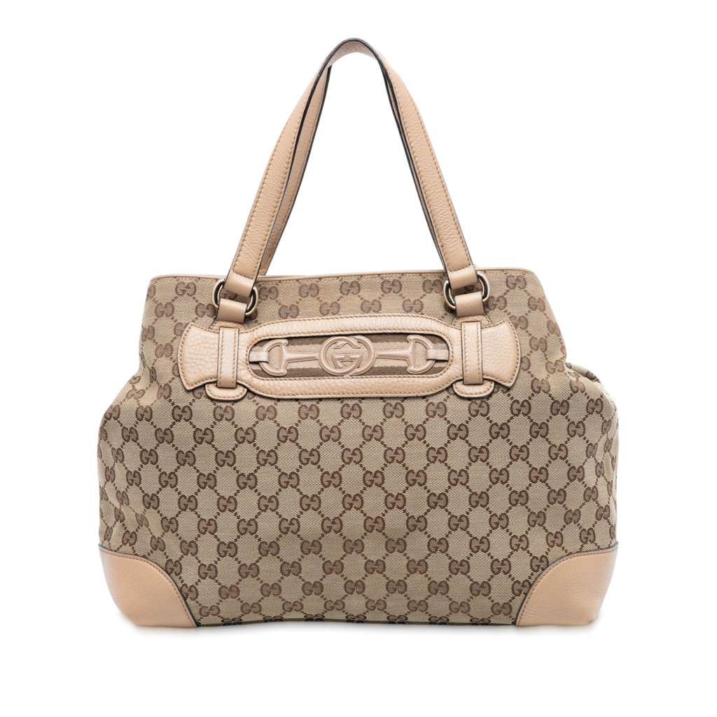Gucci Medium GG Canvas Web Dressage Tote