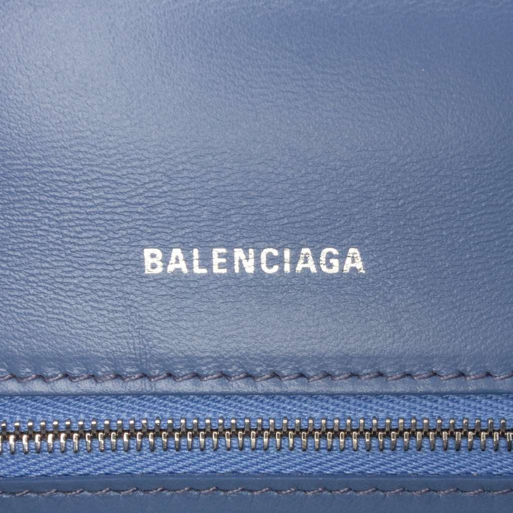 Balenciaga Small BB Monogram Denim Hourglass Top Handle Bag - 5