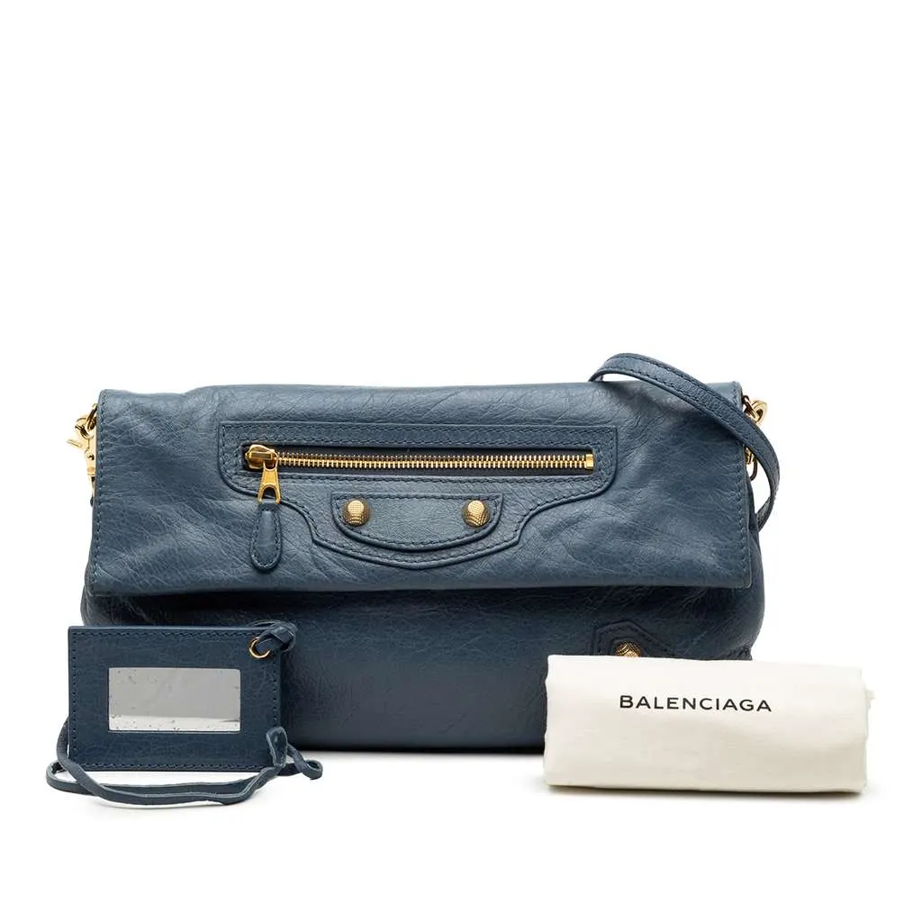 Balenciaga Lambskin Motocross Giant 12 Envelope Clutch With