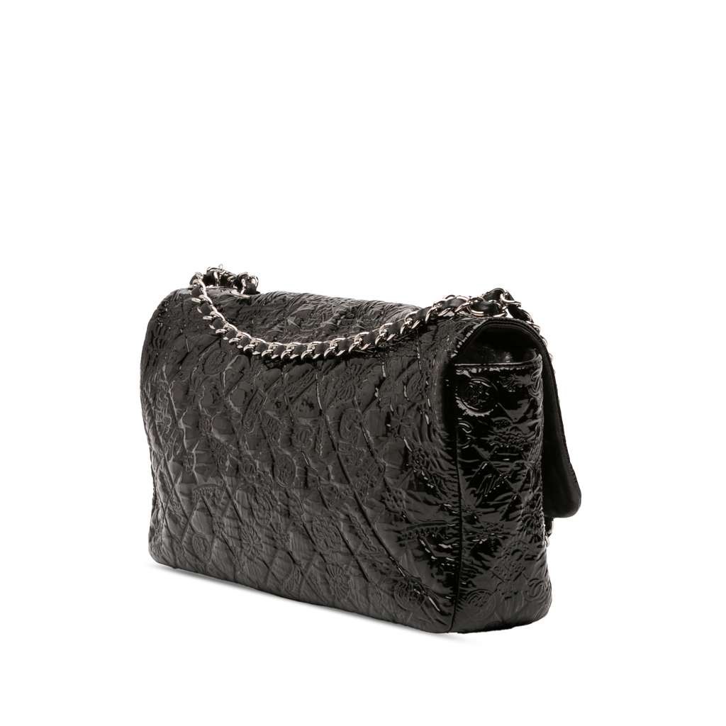 Chanel Jumbo Patent Embossed Lucky Symbols Flap - 2