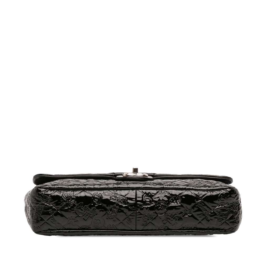 Chanel Jumbo Patent Embossed Lucky Symbols Flap - 3