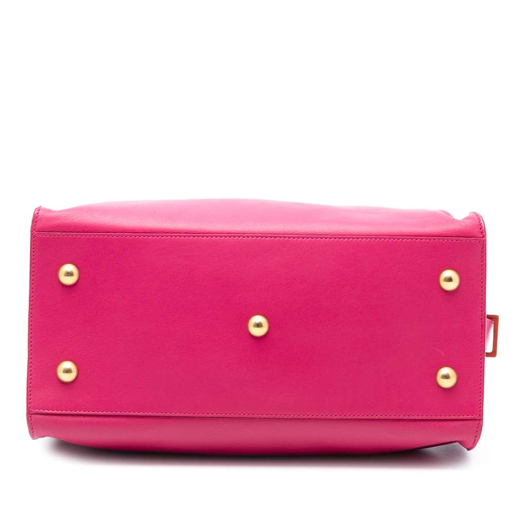 Saint Laurent Small Calfskin Cabas Chyc Satchel - 3