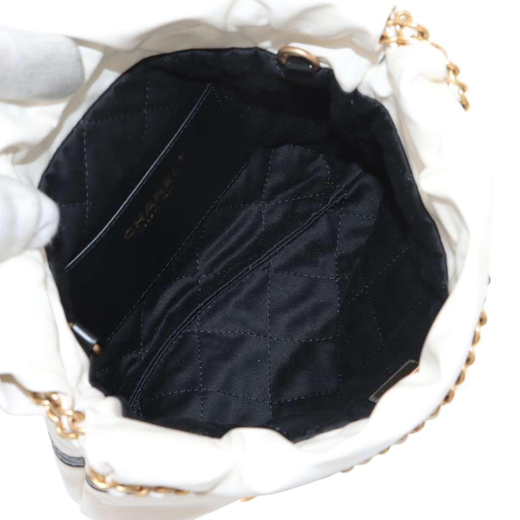 Chanel Mini Shiny Calfskin Striped 22 Handbag - 3