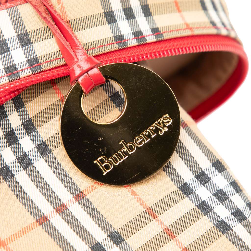 Burberry Haymarket Check Canvas Vanity Bag - 5