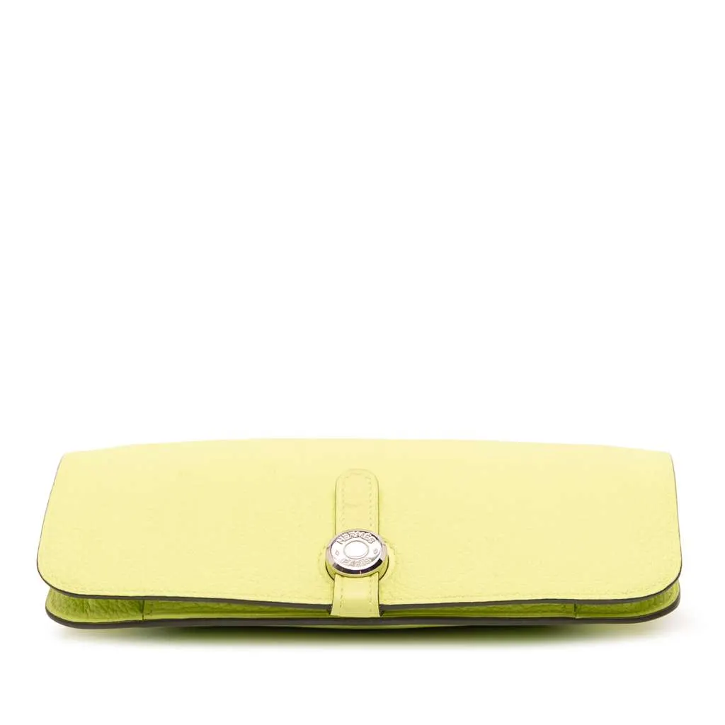 Hermès Togo Dogon Duo Wallet GM Yellow Leather Good - Inside View