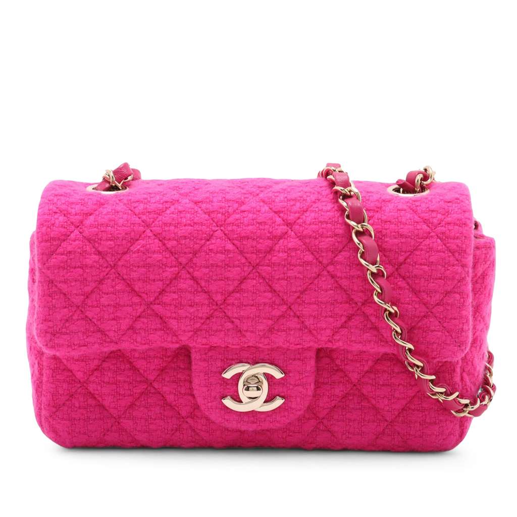 Chanel Mini Rectangular Classic Tweed Single Flap