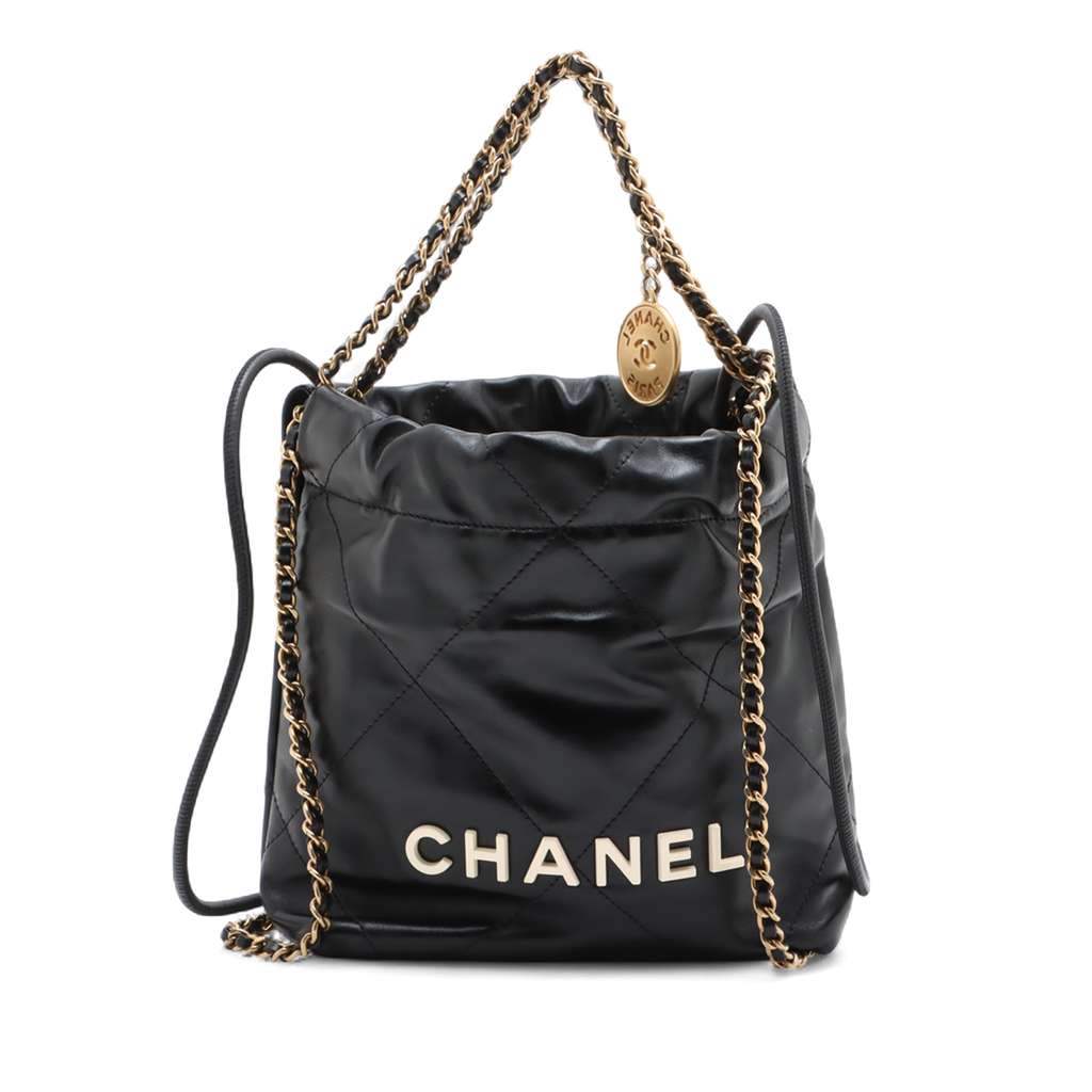 Chanel Mini Shiny Calfskin 22 Handbag