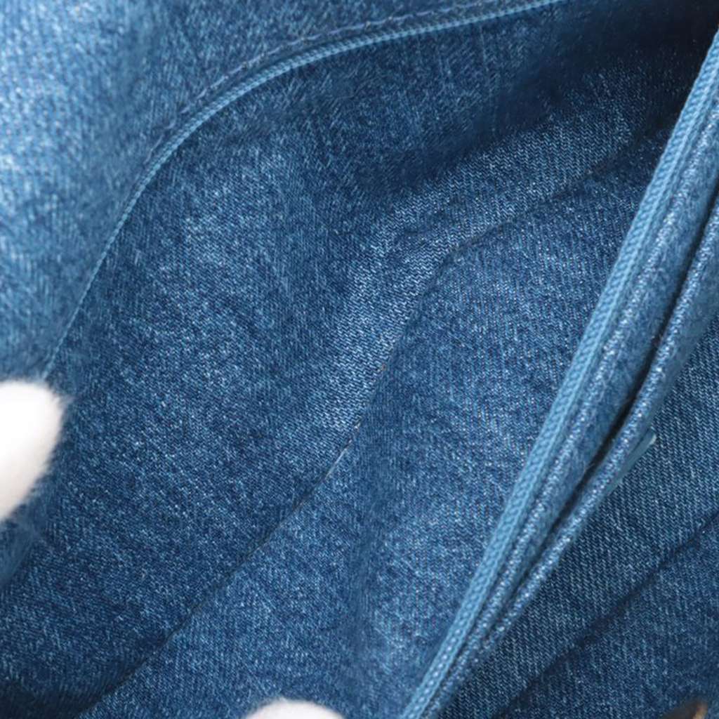 Chanel Medium Shearling Denim Egypt Hieroglyph Single Flap - 4