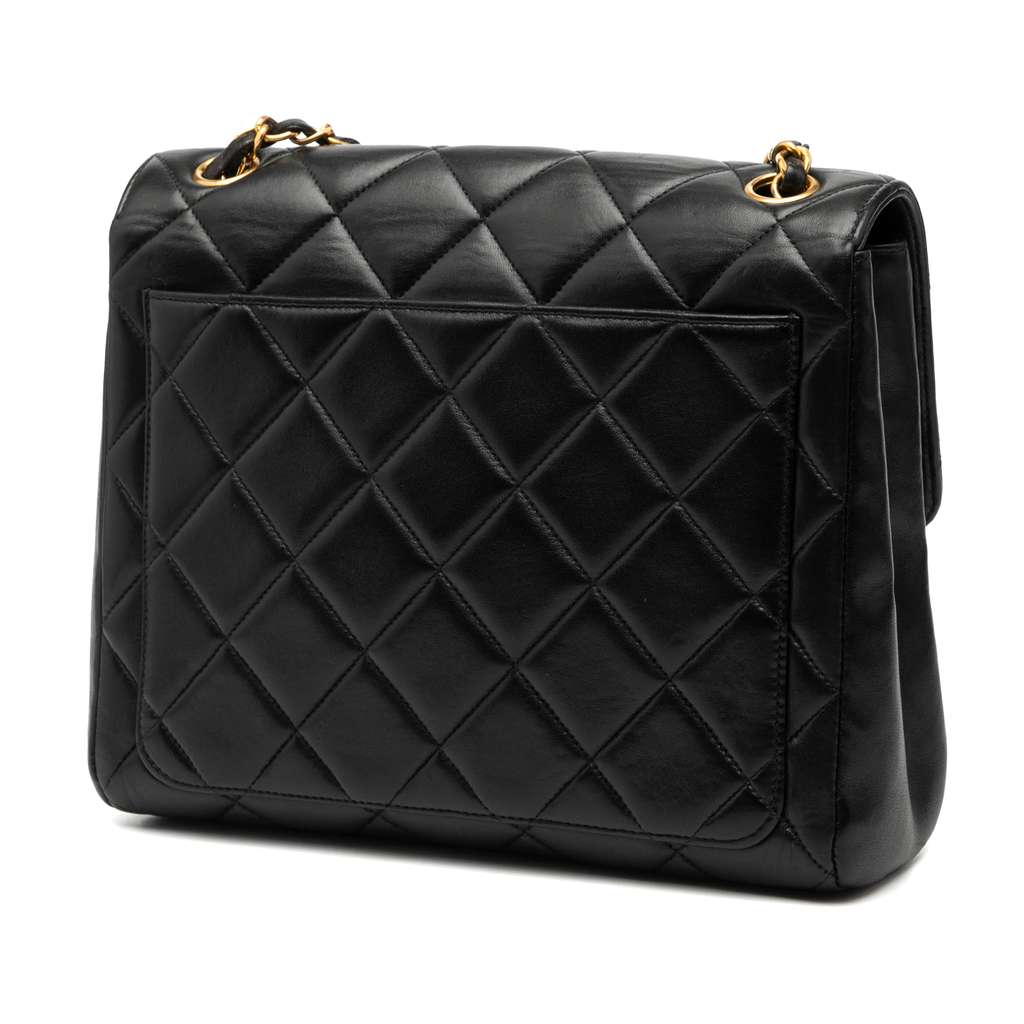 Chanel Small Square Lambskin Straight Single Flap - 2