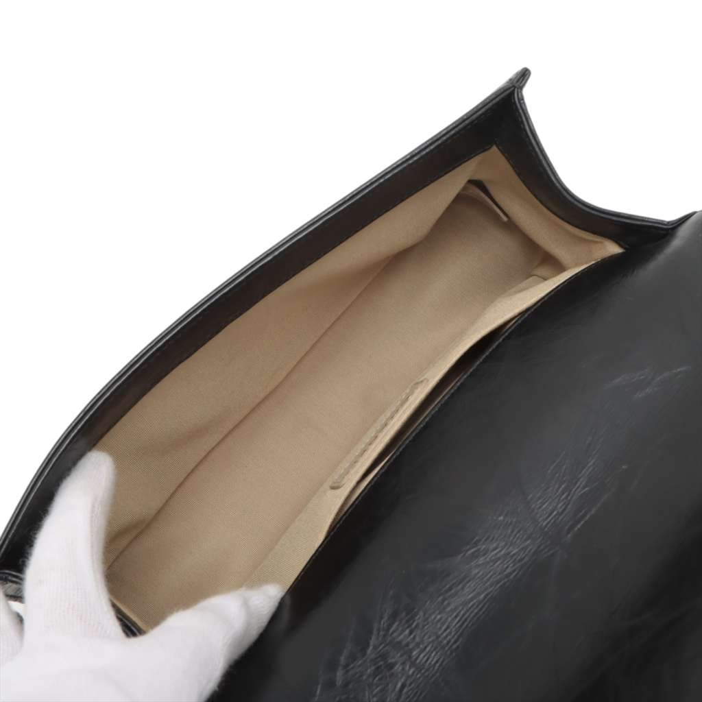 Chanel Old Medium Chevron Crumpled Calfskin Embellished Boy Flap - 3