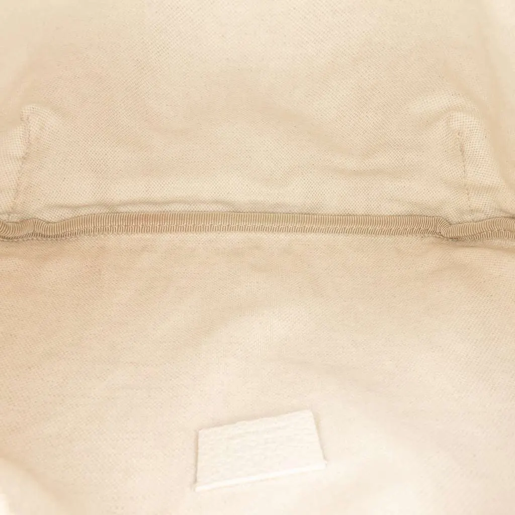 Gucci Leather Logo Belt Bag White Leather Very good - Model View
