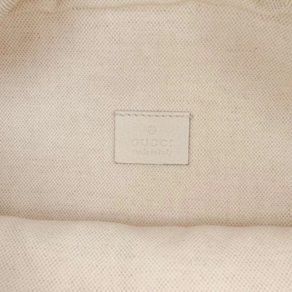 Gucci Leather Logo Belt Bag White Leather Very good - Box View
