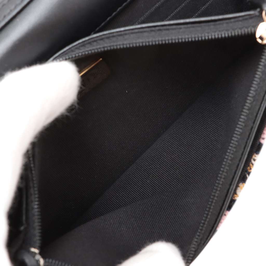 Chanel Quilted Tweed Pearl Crush Wallet on Chain - 4