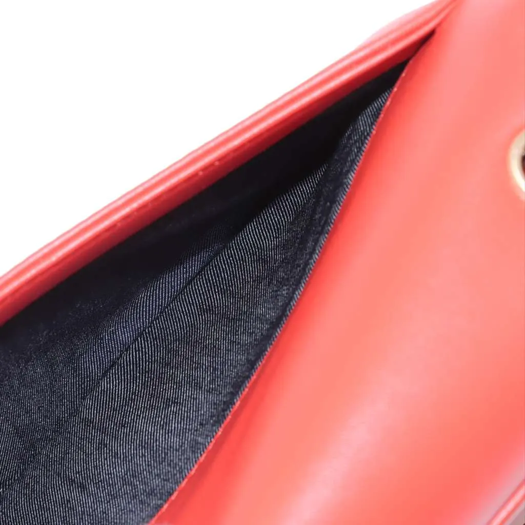 Chanel Lambskin CC Mania Flap Red Leather Good - Box View