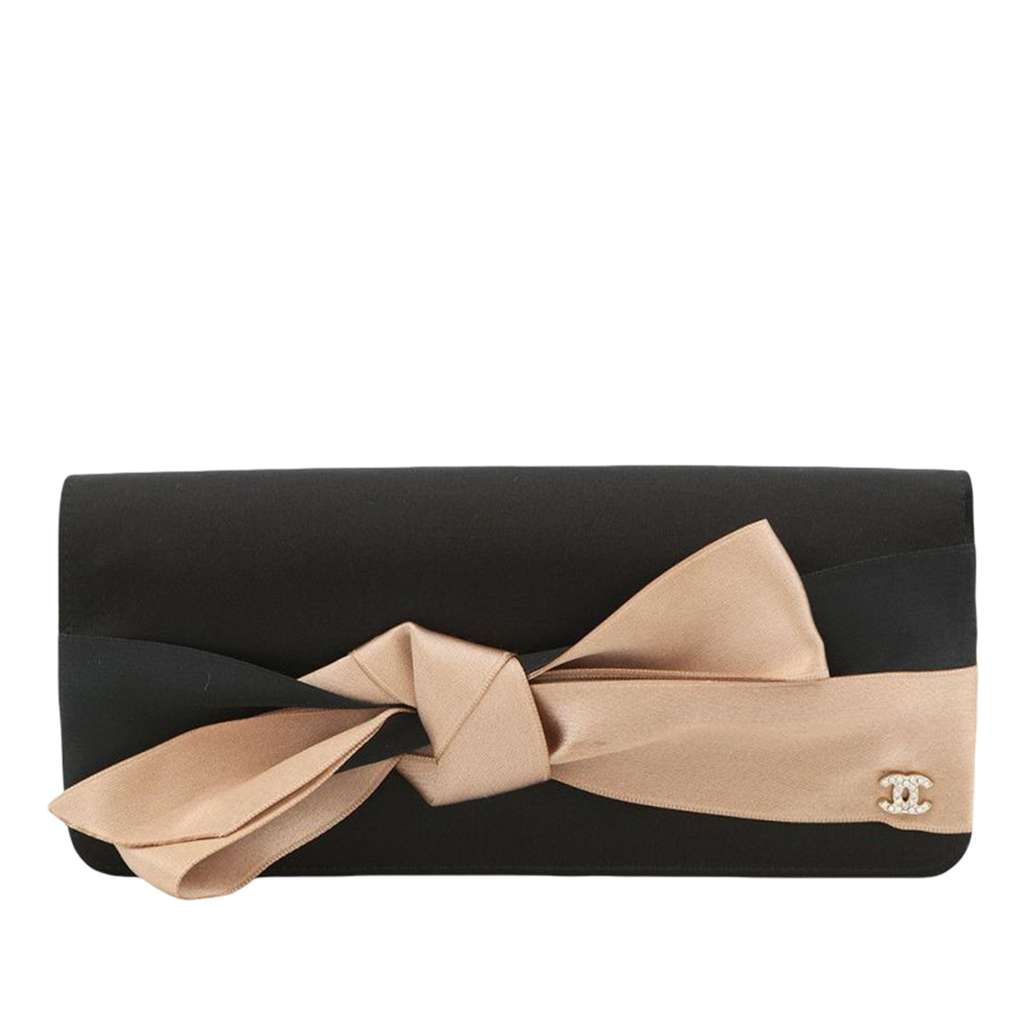 Chanel Satin Bow Flap Clutch