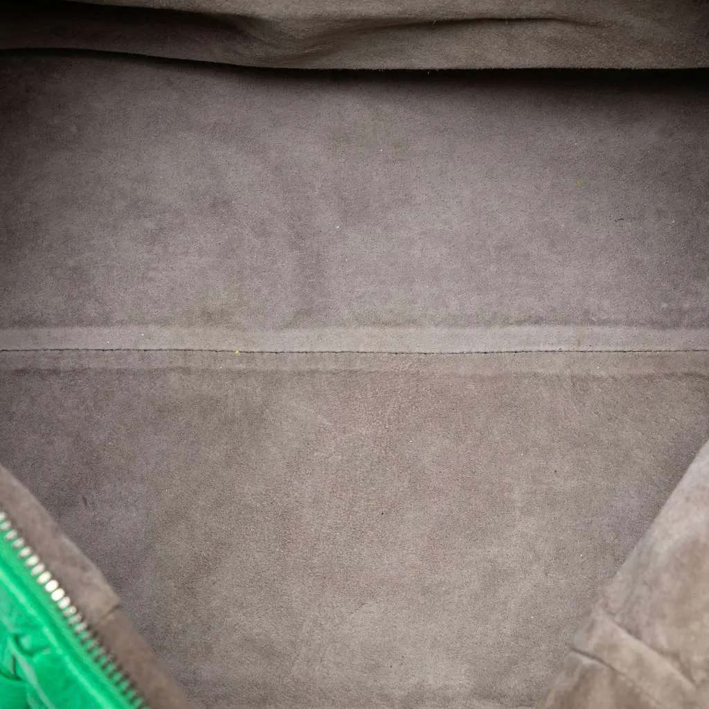 Bottega Veneta Intrecciato Trimmed Cervo Tote Green Leather Very good - Model View