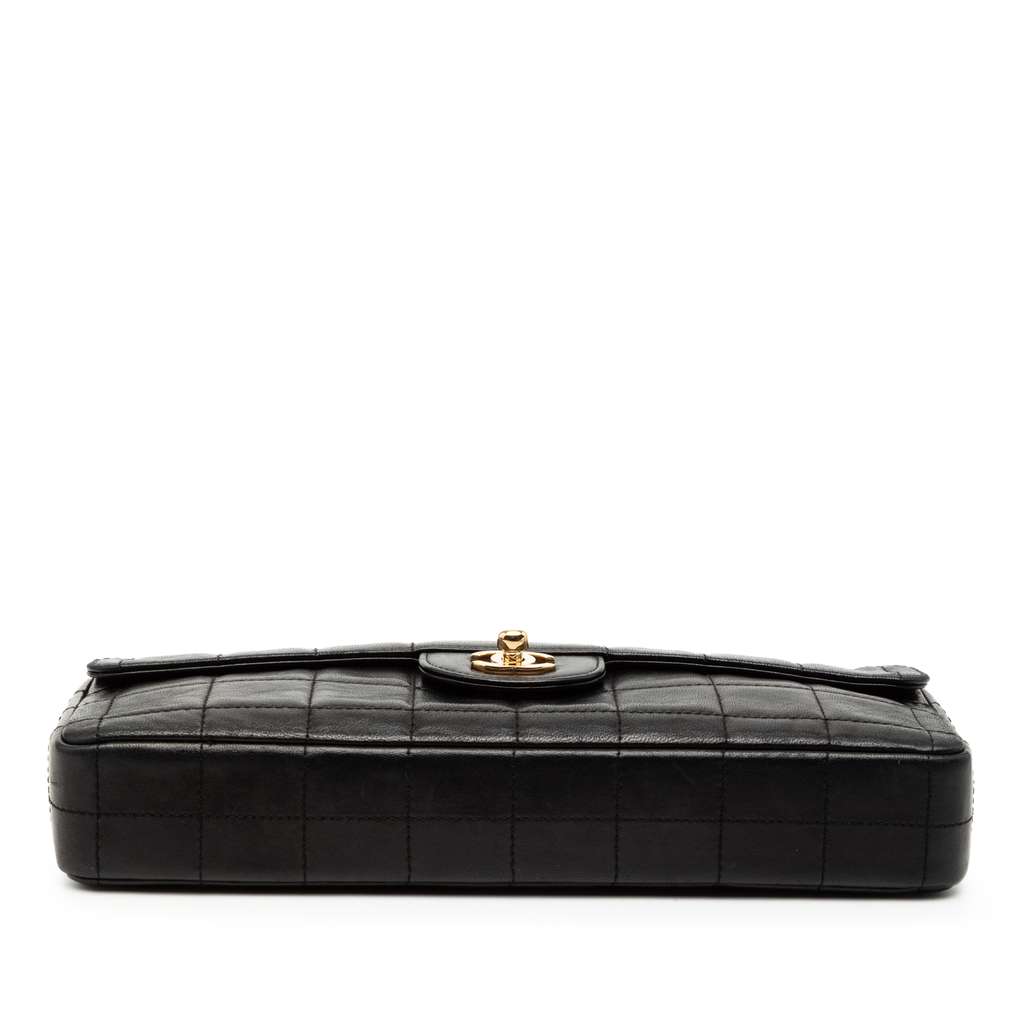 Chanel CC Choco Bar Lambskin Turnlock East West Flap - 3