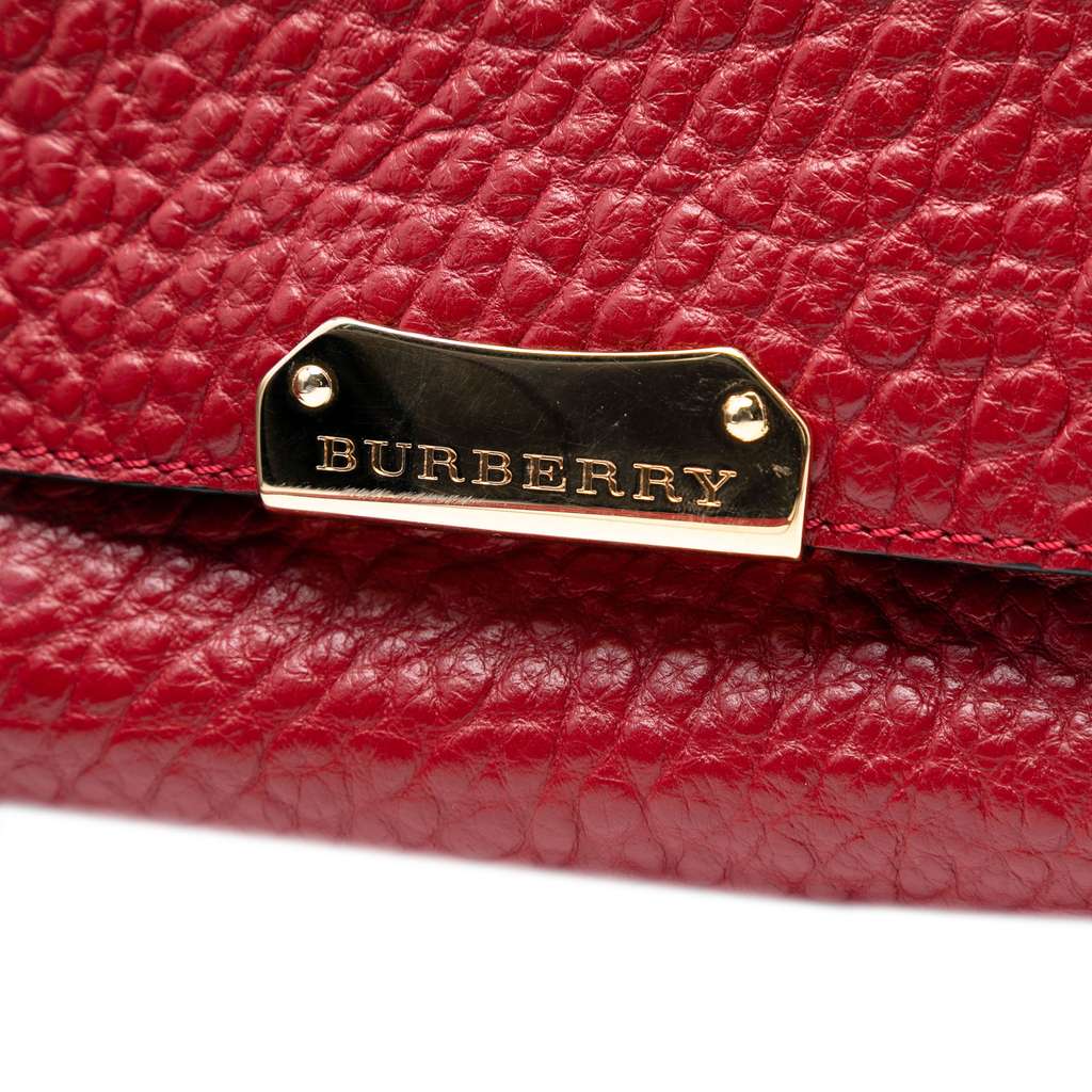 Burberry Embossed Grained Leather Langley Crossbody - 5