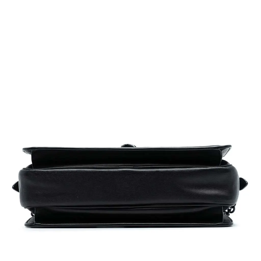 Bottega Veneta Nappa Intrecciato Belt Flap Camera Bag Black Leather Very good - Inside View