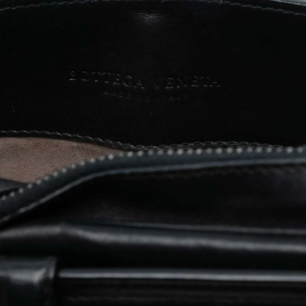 Bottega Veneta Nappa Intrecciato Belt Flap Camera Bag Black Leather Very good - Box View