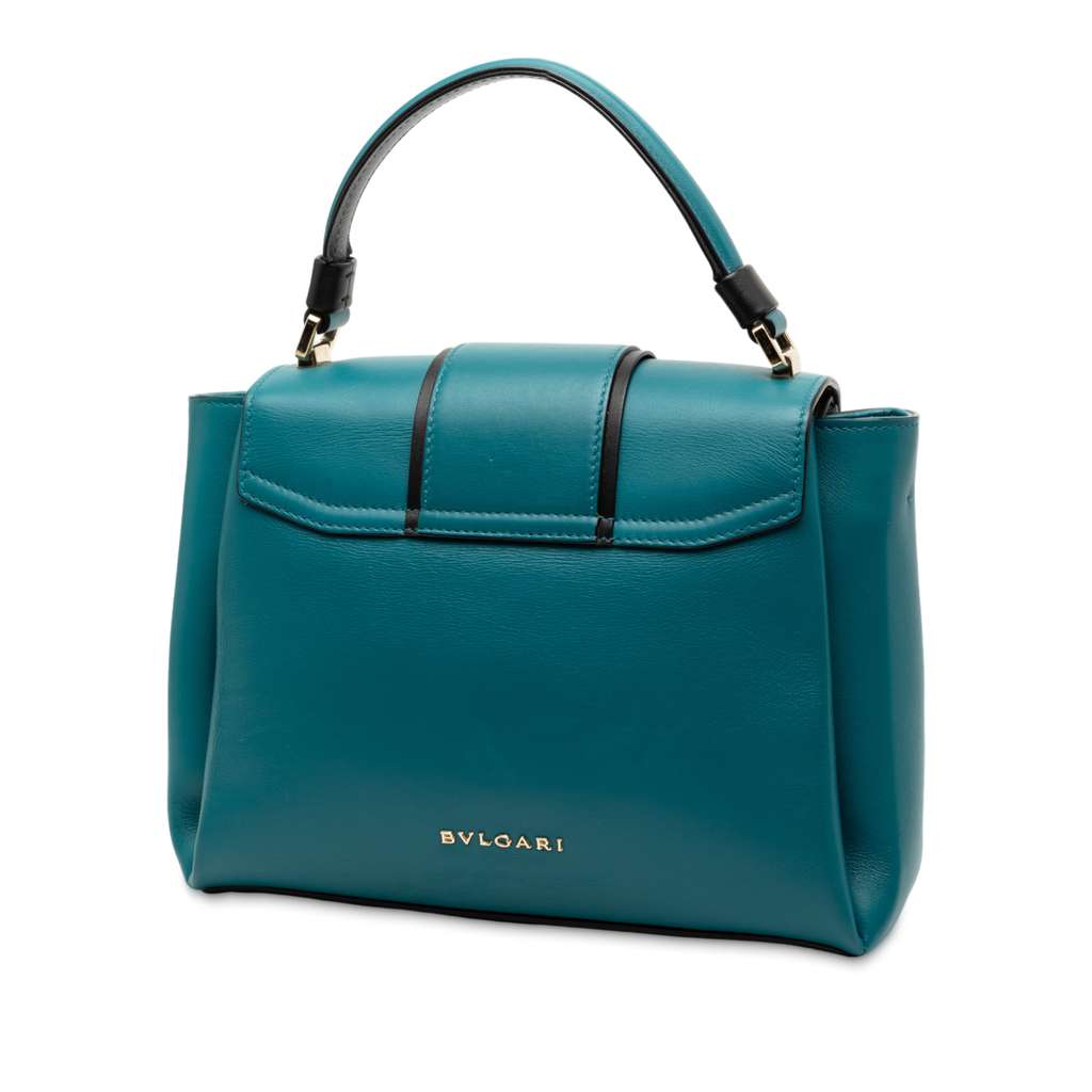 Bvlgari Leather Serpenti Viper Top Handle Bag - 2