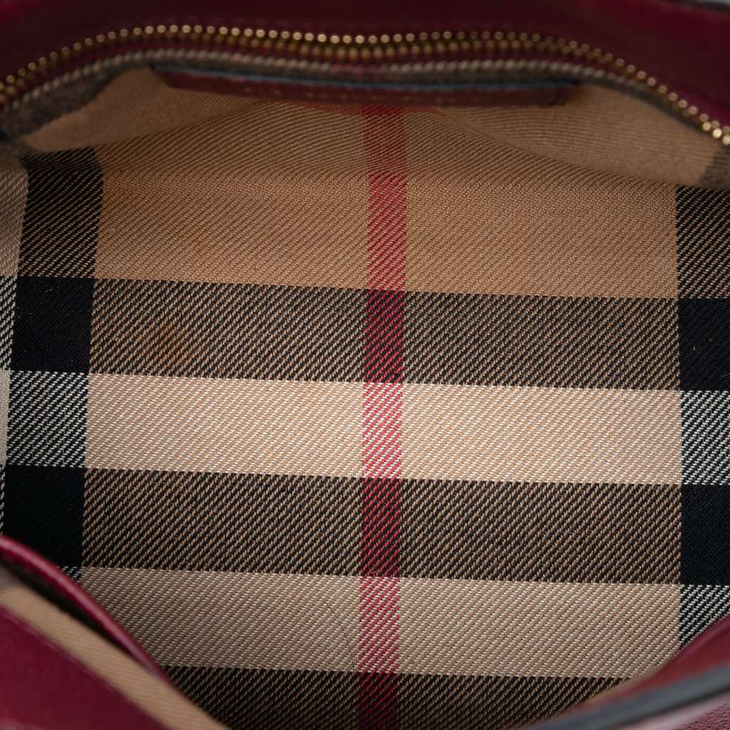 Burberry Small Grained Leather Buckle Tote - 4