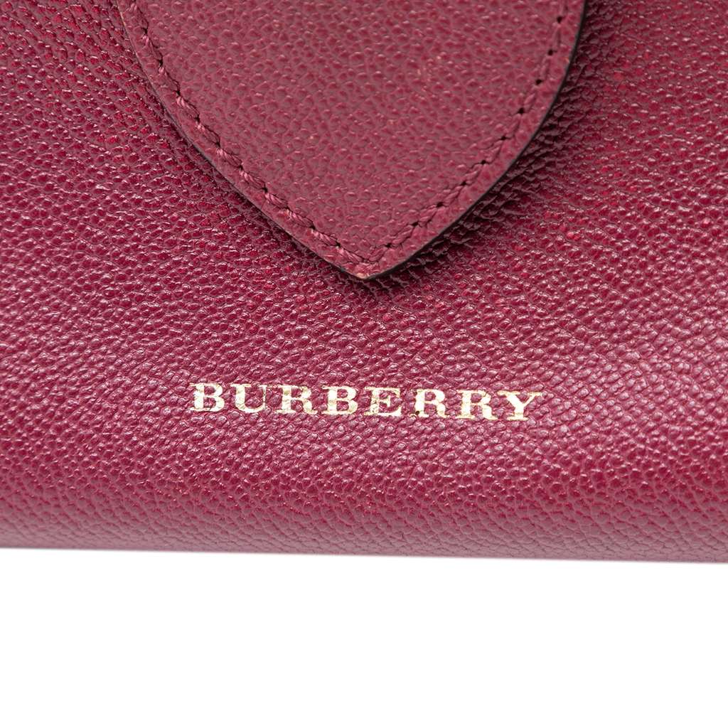 Burberry Small Grained Leather Buckle Tote - 5