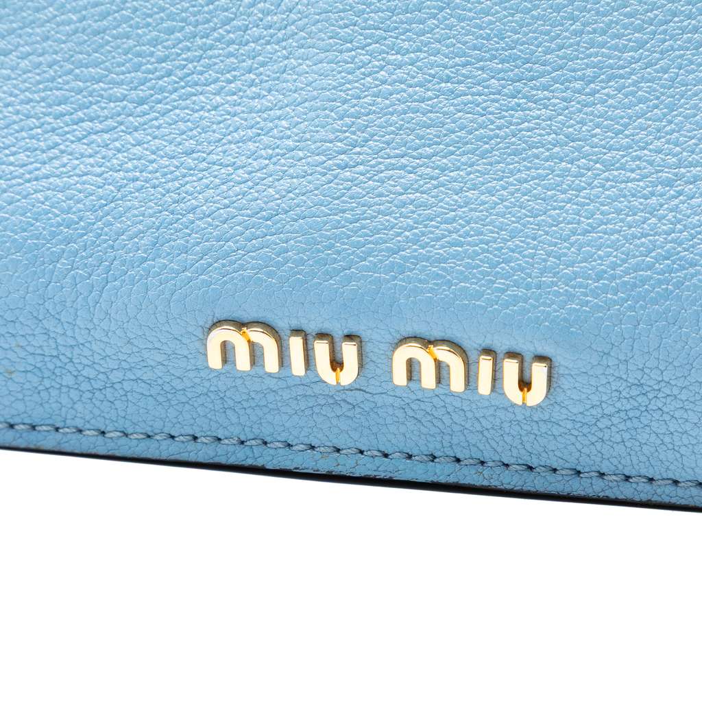 Miu Miu Goatskin Madras Satchel - 5