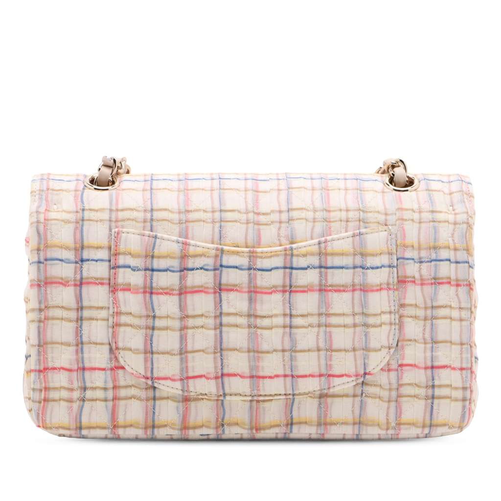 Chanel CC Quilted Cotton and Lambskin Flower Applique Double Flap - 2