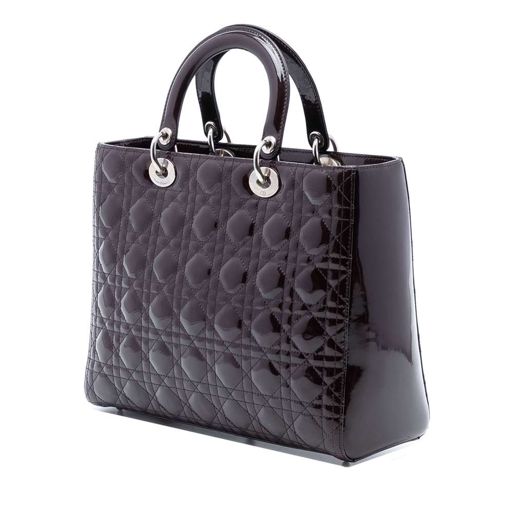 Dior Large Patent Cannage Lady Dior - 2