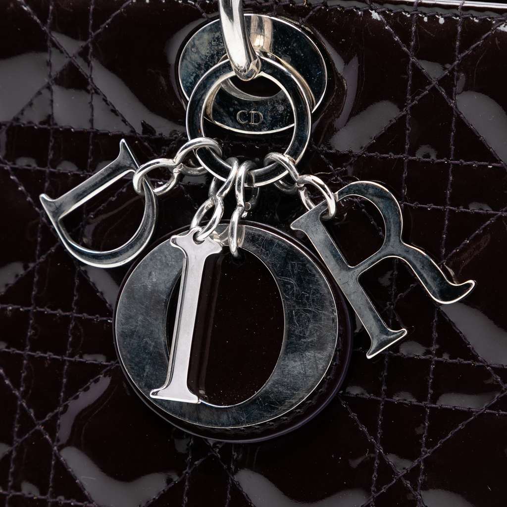 Dior Large Patent Cannage Lady Dior - 5