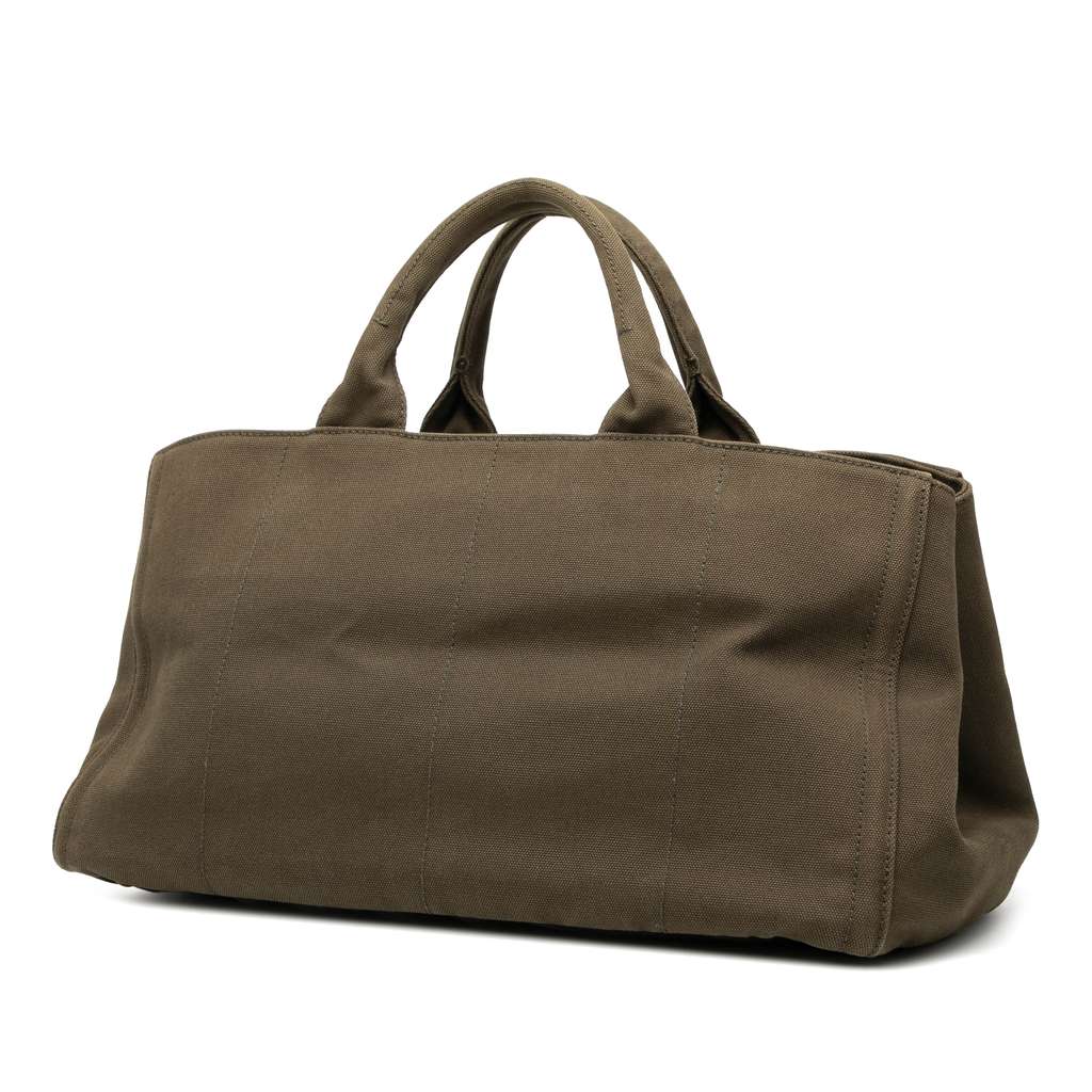 Prada Large Canvas Canapa Bijoux Satchel - 2