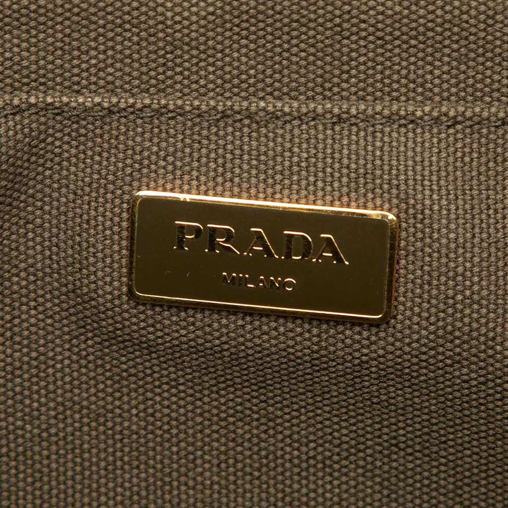 Prada Large Canvas Canapa Bijoux Satchel - 5