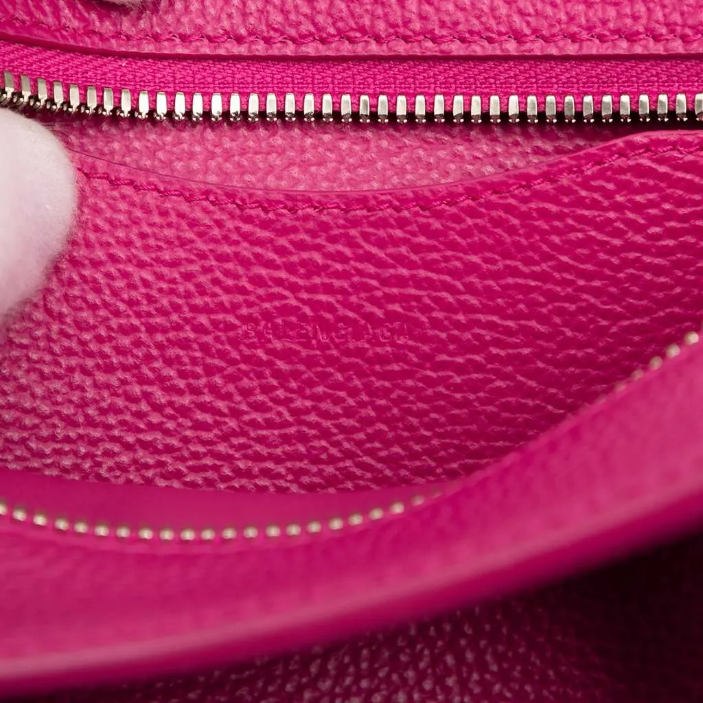Balenciaga Mini Grained Calfskin Motocross Neo Classic City Satchel Pink Leather Very good - Box View
