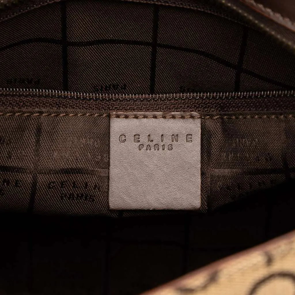 Celine C Macadam Canvas Shoulder Bag Brown Canvas Good - Box View