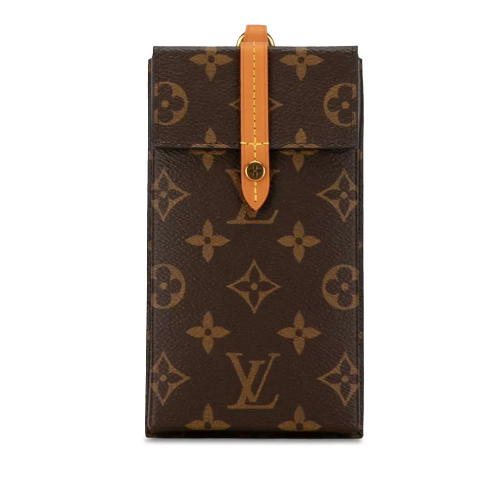 Louis Vuitton Monogram Box Phone Case Brown Canvas Good - Front View