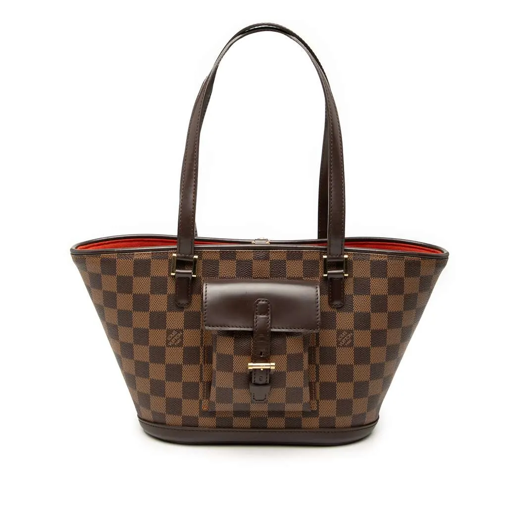 Louis Vuitton Damier Ebene Manosque PM Brown Very good - Front View