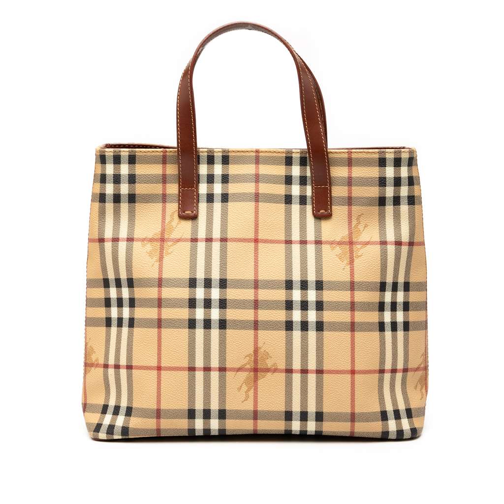 Burberry Haymarket Check Coated Canvas Tote